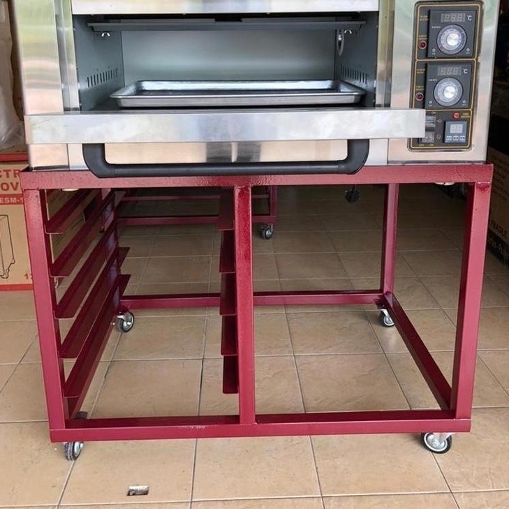 OVEN STAND Custom-Made Electric Gas [Prefixed] Black Deck Oven Trolley With 4 Wheels Solid Sturdy Beroda 4 订製层炉4轮烤箱架子