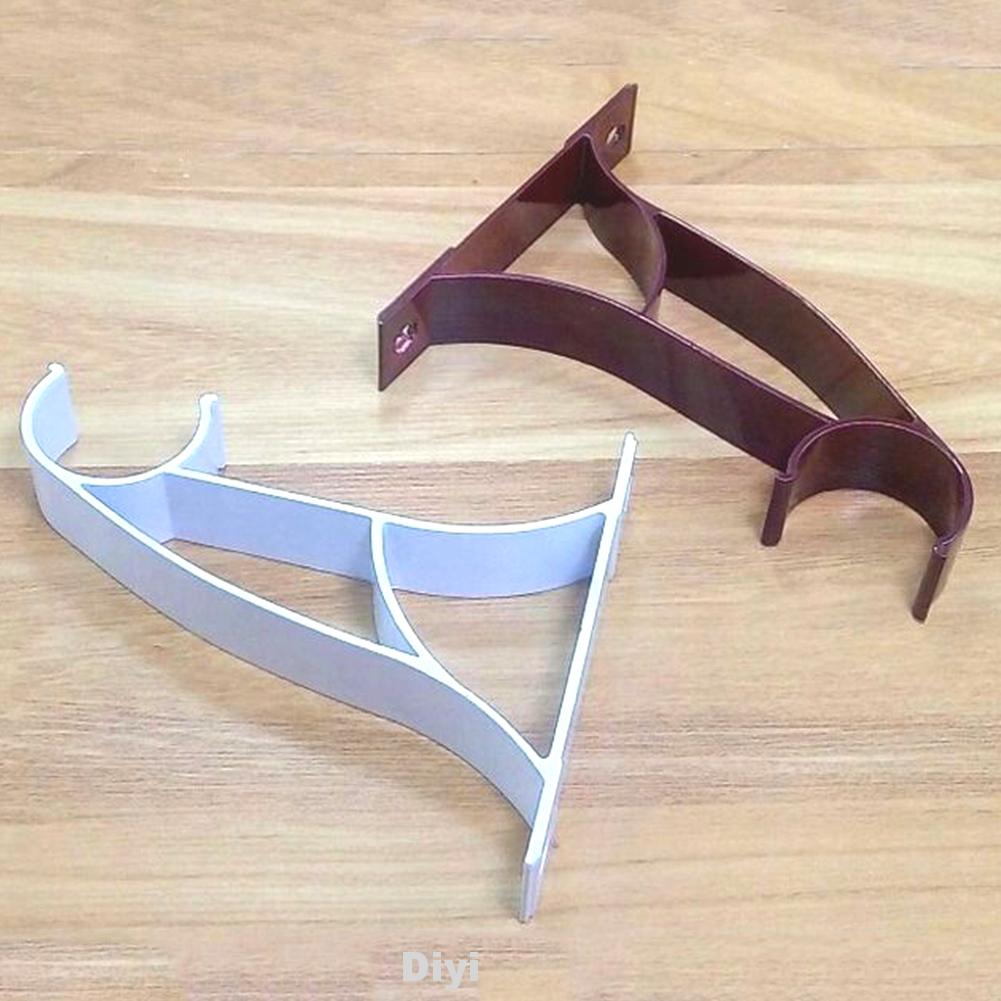 2pcs Aluminum Alloy Double Curtain Drapery Rod Bracket Drape Pole