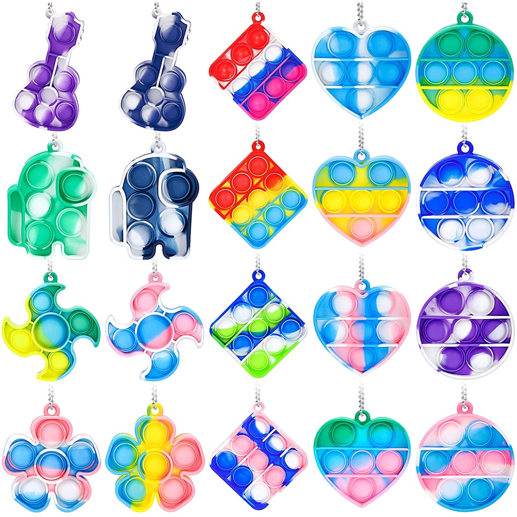 Pop It Keychain Spin Keychain (Hobby collection Souvenirs keychains