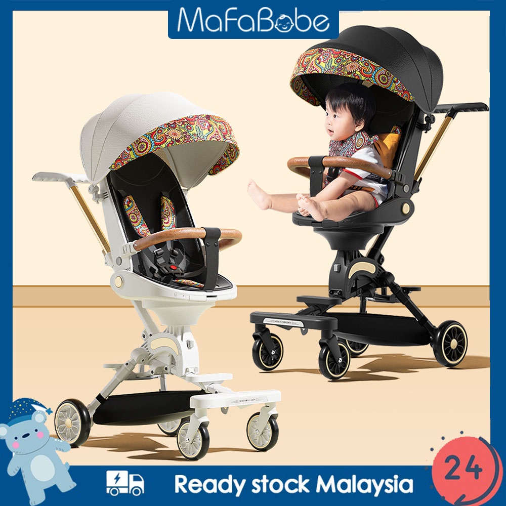 Stroller 175 Rotating Kids Stroller Two Way Magic Strollers 2 Way Budak Stroler Lipat 嬰兒車(1 year warranty))