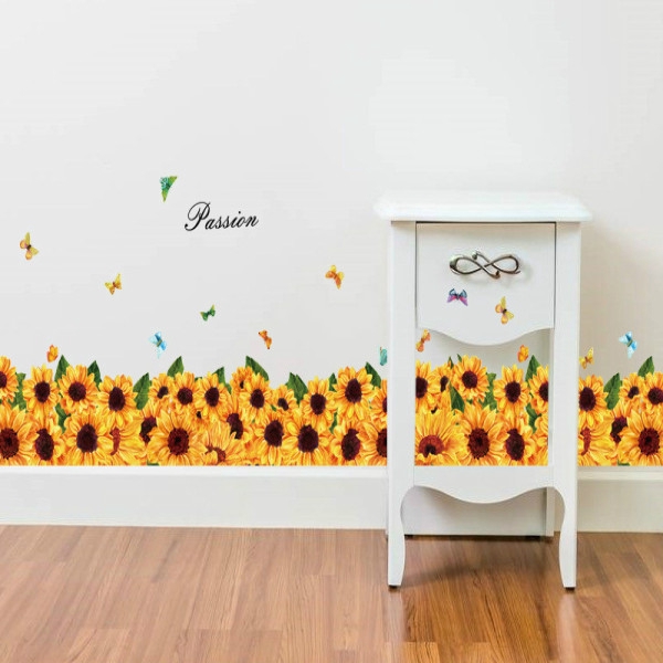 Passion Many Sunflower Room Decoration Diy Wall Stickers