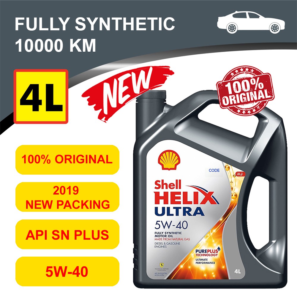 Minyak Hitam Enjin Kereta Shell Helix Ultra 100 Original 5w40 Sn Plus Fully Synthetic Engine Oil 4l 5w 40 Shopee Malaysia