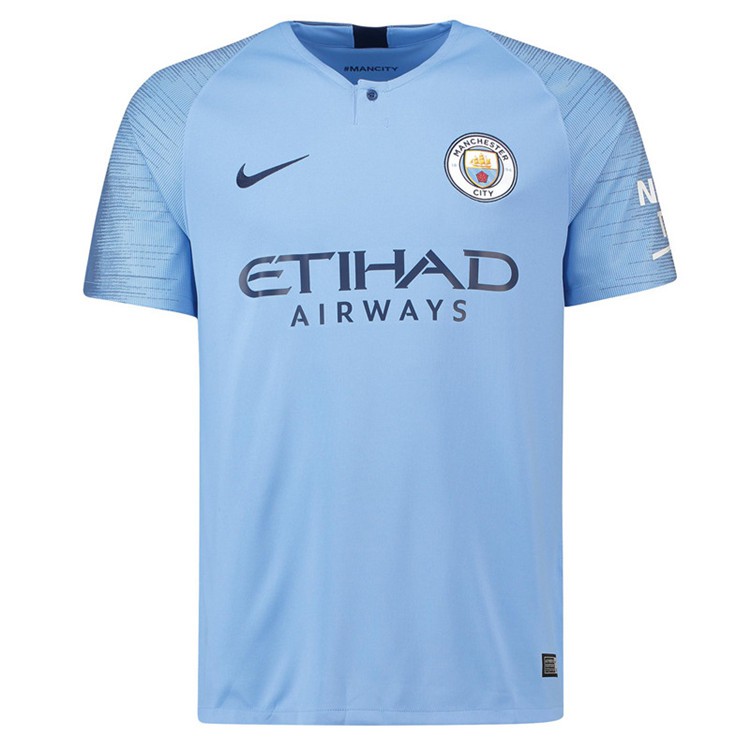 Manchester City Football Jersey Home Kit 2018 2019 Nike Light Blue Mc Jersey Shopee Malaysia