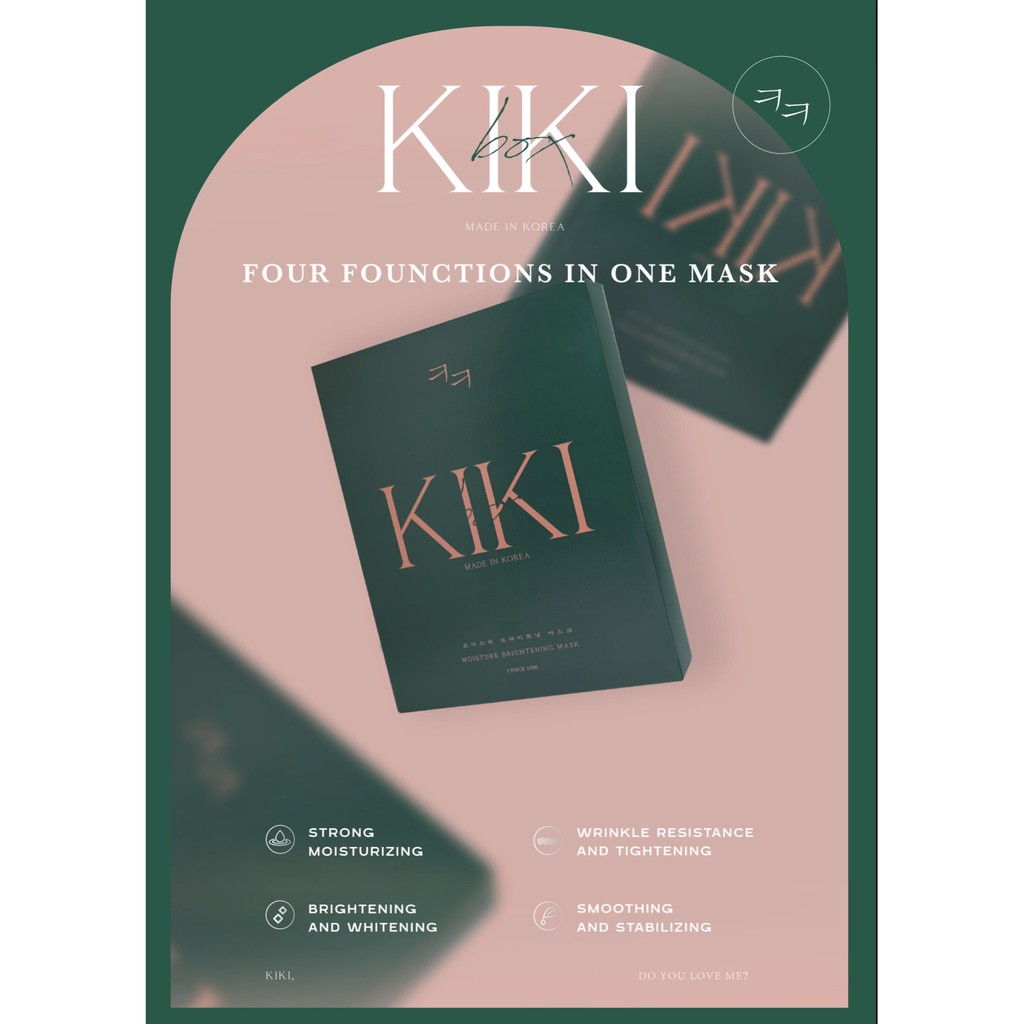 Kikibox Mask (Made In Korea) #brightening #whitening #facialmask 