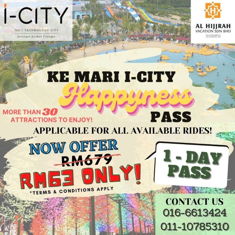 Icity theme park ticket price