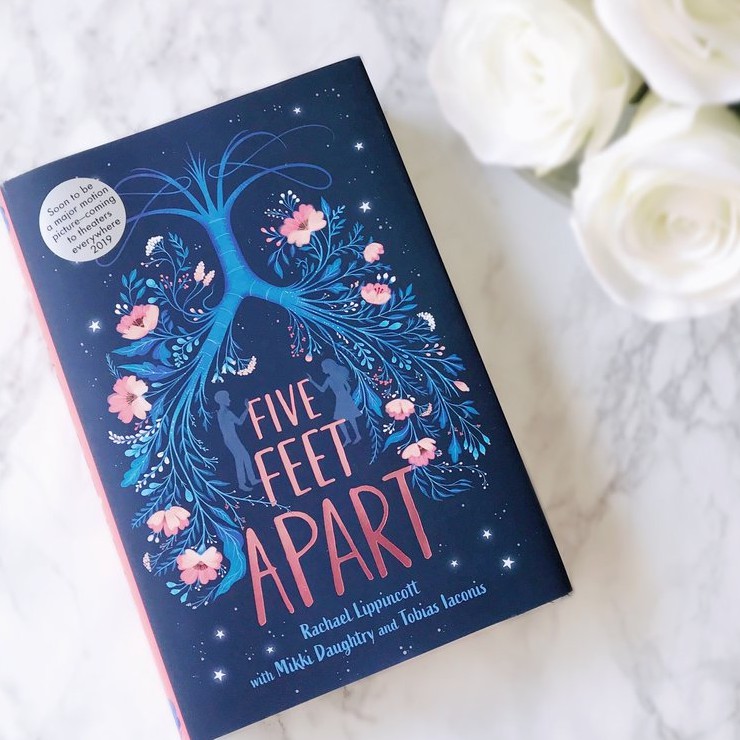 Five Feet Apart By Rachael Lippincott Novel Book Blue Cover Best