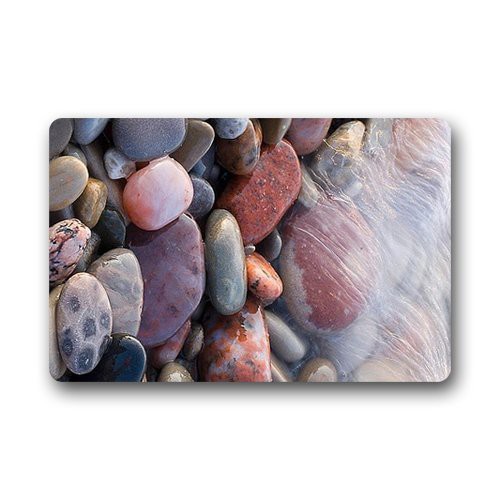 Beach Tropical Beach And Stones Custom Doormat Indoor Outdoor