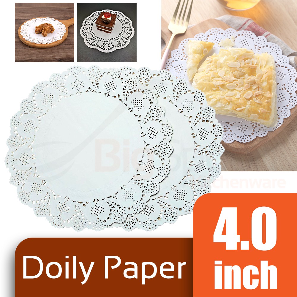 Round Doily Paper 4.0 inch White (Approx 150 pcs)