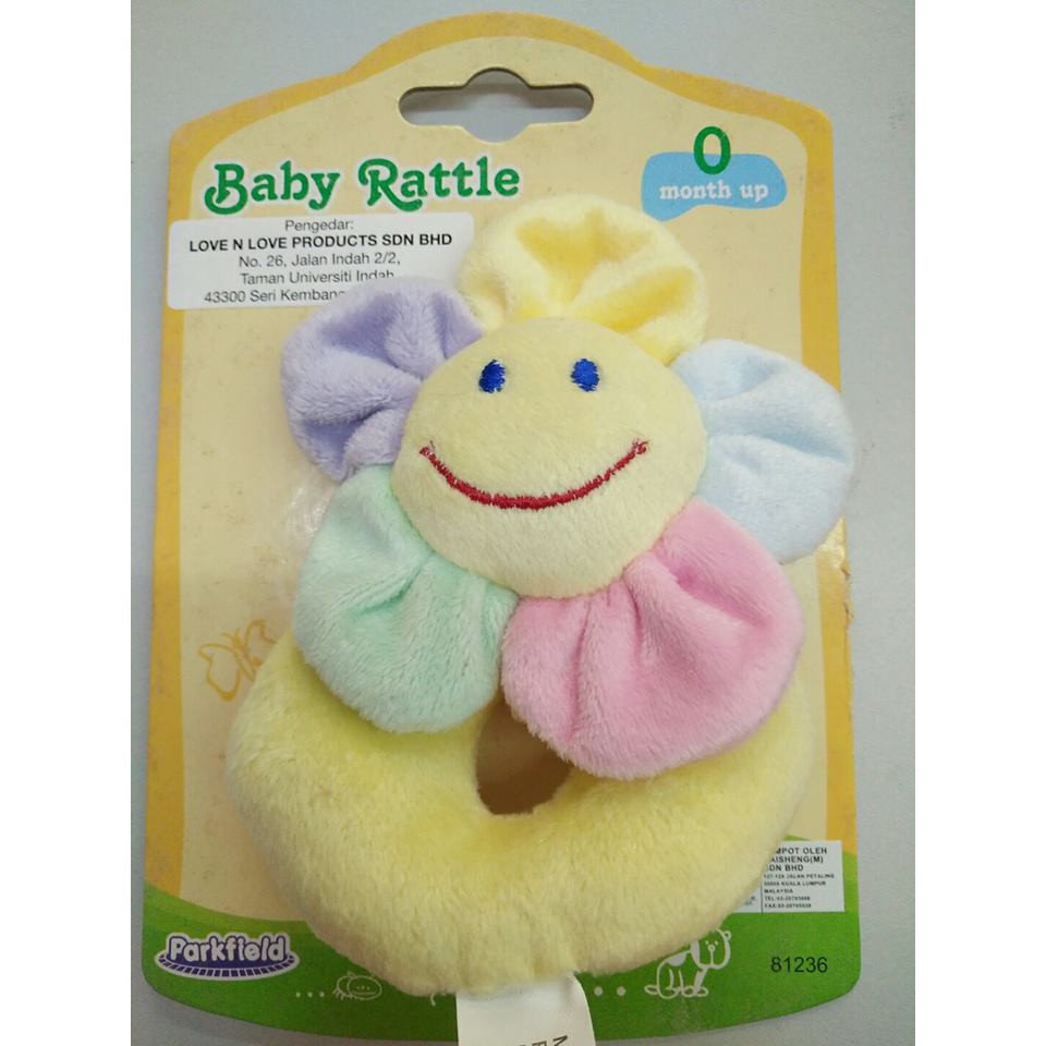 Baby Hand Rattle Soft Plush Stuffed Early Education Toy