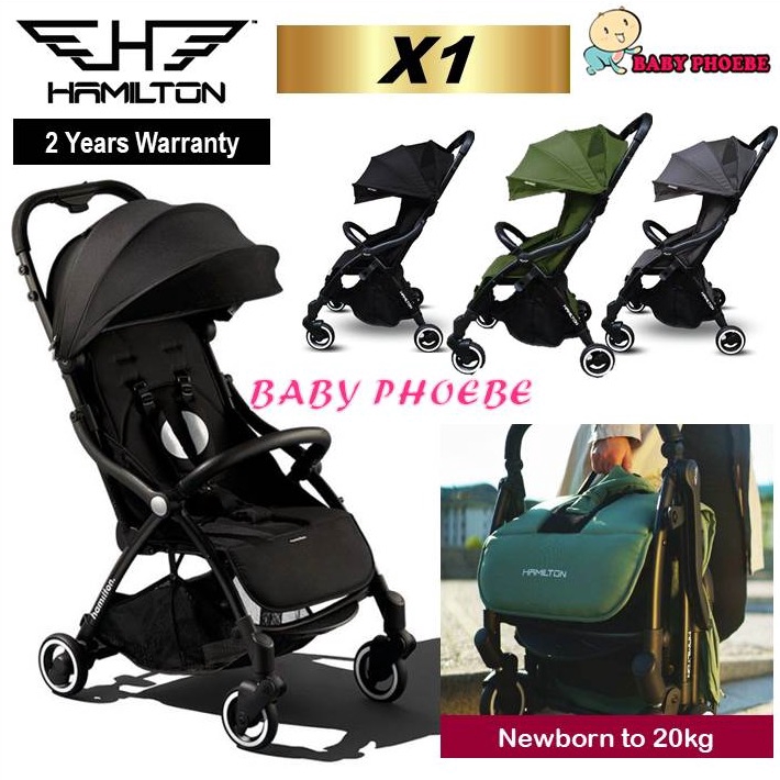 hamilton x1 magic fold compact infant newborn baby kids cabin stroller pram with extended canopy 1pc shopee malaysia