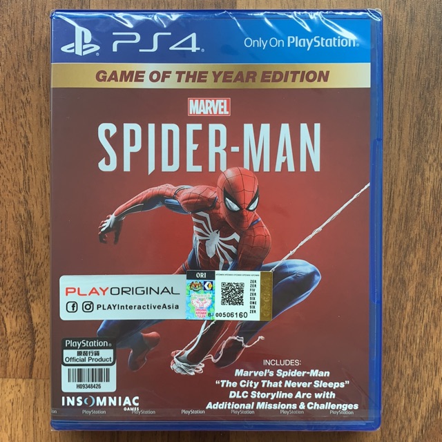 spiderman ps4 game of the year