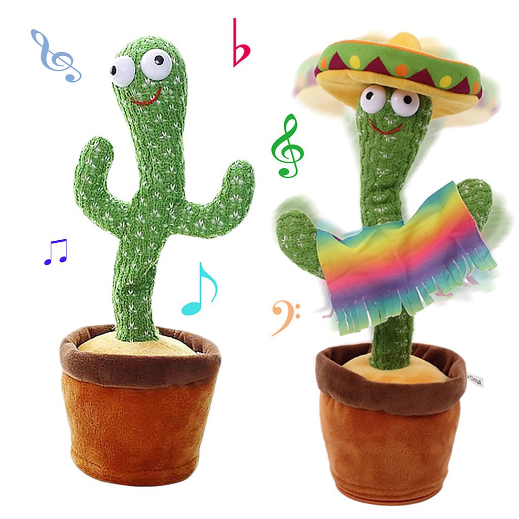 Dancing Cactus Toy kaktus joget musical toys Electronic Plush with