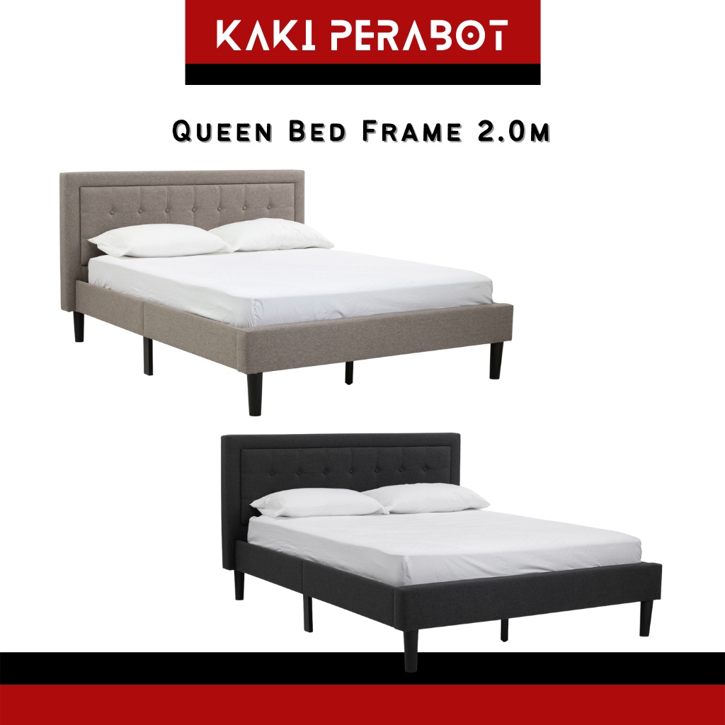 KP HAYDEN 2.0M Wooden Bed Frame Queen Bed Frame Queen Size Bedframe ...