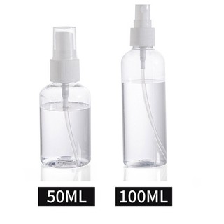 (Wholesales)Transparent Spray Bottle Ready Stock, 50ml, 100ml, Travel Bottle