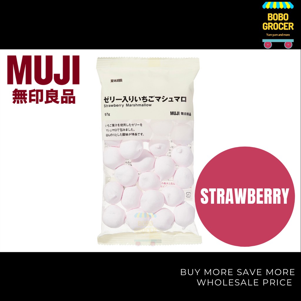 *READY STOCK* Original MUJI Strawberry Marshmallow 97g Delicious