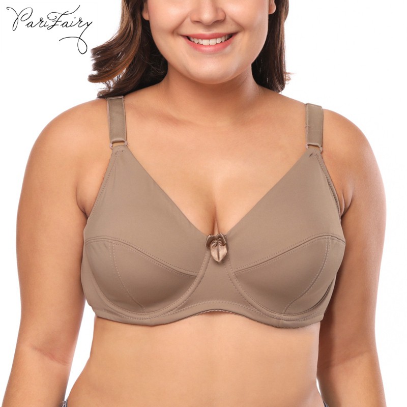 Big Girls Size Size 34-48 Cup C-D Full Coverage Wire Free White Black Beige Bra