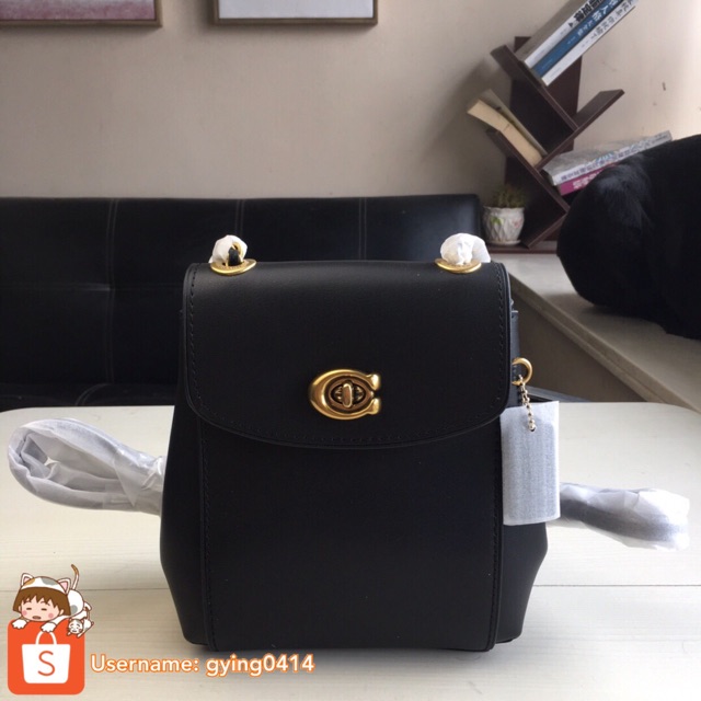 coach parker backpack black