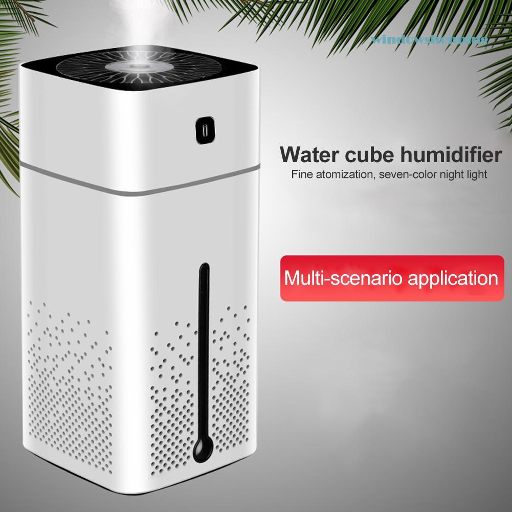 [CLEARANCE] KS-600 Humidifier 1000ml | 1L Water Humidifier Square | RGB Lights Colourful