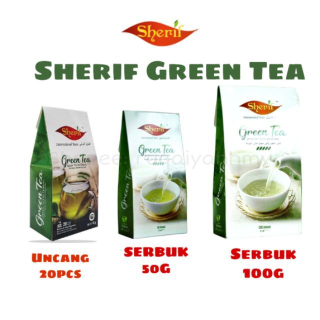 Rb Green Tea Teh Sherif Muslim Product Teh Hijau Uncang 20uncang Shopee Malaysia