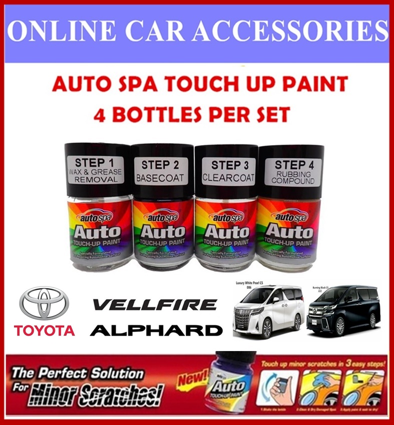 TOYOTA ALPHARD & VELLFIRE Original Touch Up Paint - AUTOSPA Touch Up Combo Set (4 Bottles Per Set)