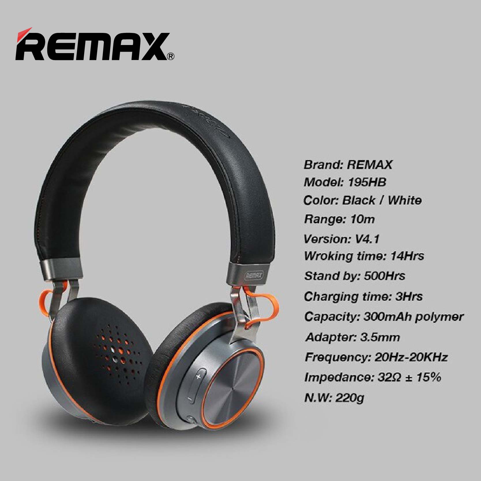 wakker worden web Bewolkt Remax RB-195HB Smart Wireless Bluetooth v4.1 On Ear Headphone | Shopee  Malaysia