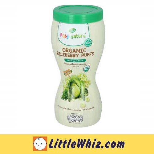 baby natura organic riceberry puffs