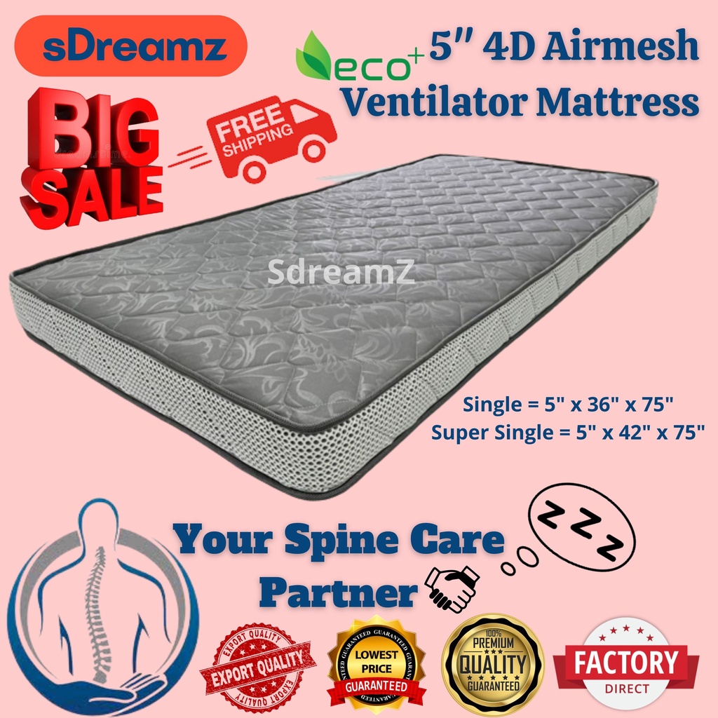 [Free Shipping]4D 5inch Single Synthetic Mattress(High Density Latex