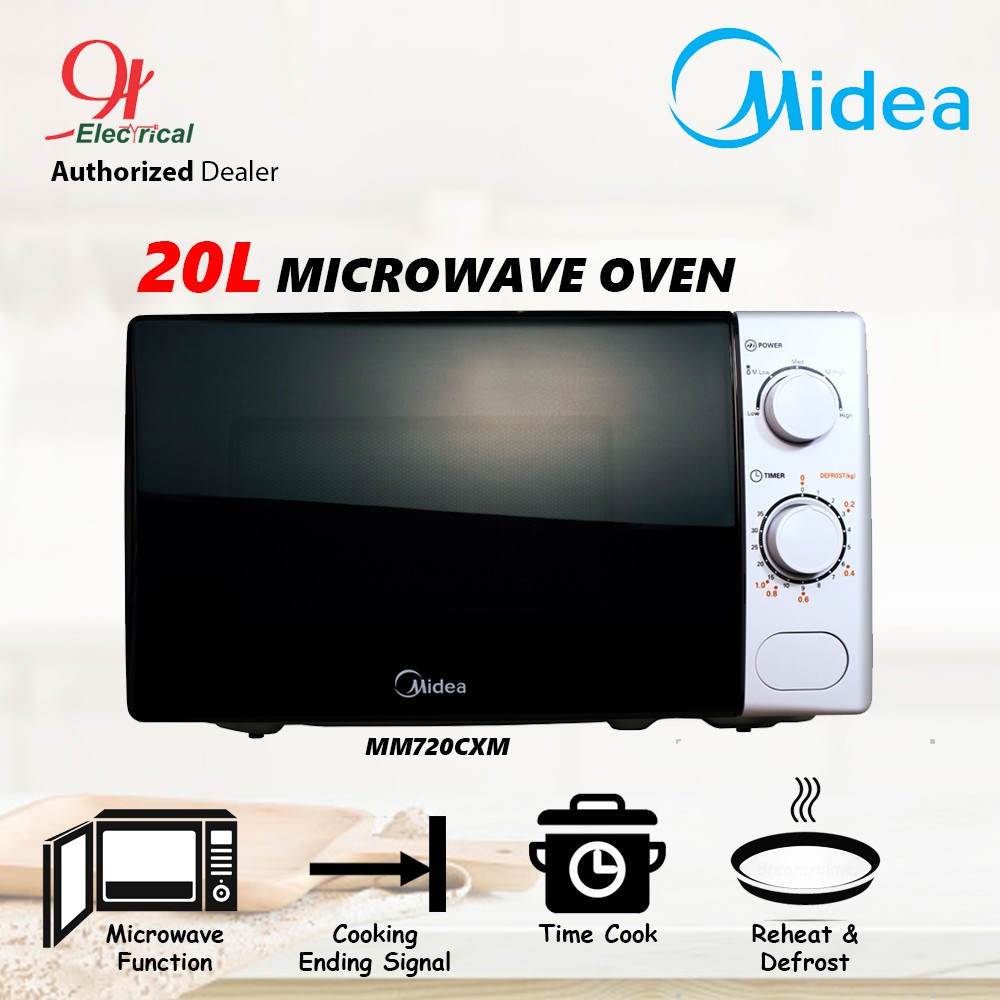 MIDEA 20L Microwave Oven MM720CXM | Shopee Malaysia