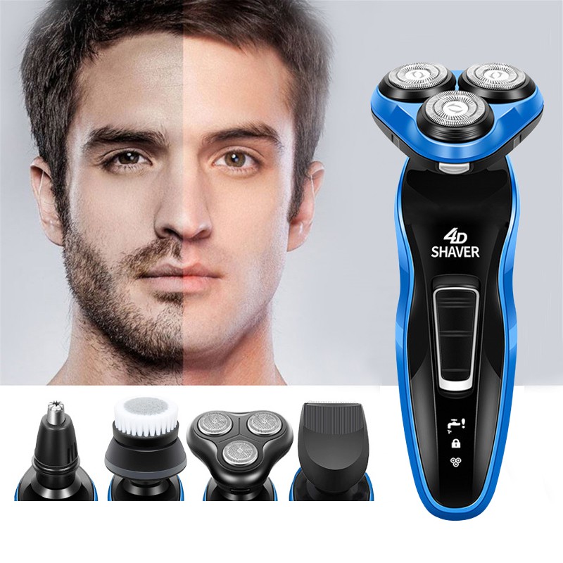 Electric Shaver 2021 4D Triple Blade Floating Veneer Knife Net For Men ...