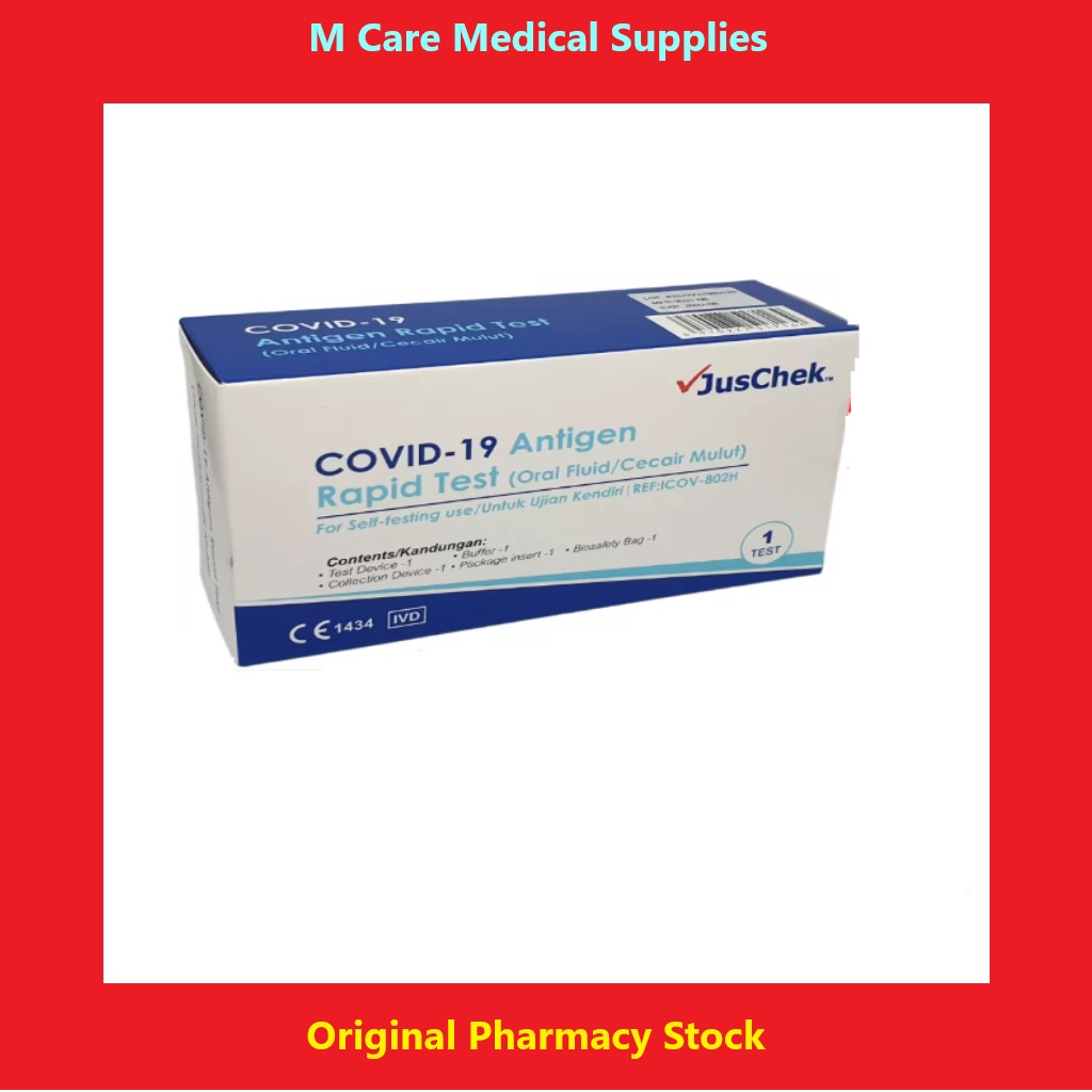 Juschek Saliva Antigen Test Kit Covid 19 Home Test Kit Shopee Malaysia