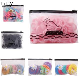 Image of 17KM Fashion Girls Colorful Rubber Hair Band Women Accessories (100 Pcs/Set)