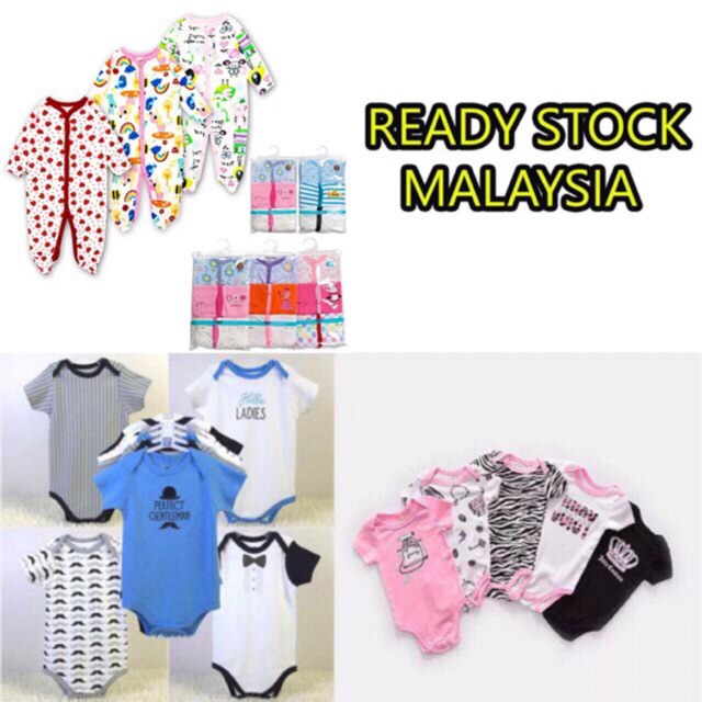  READYSTOK Malaysia 5pcs Carter s baby romper set clothe 