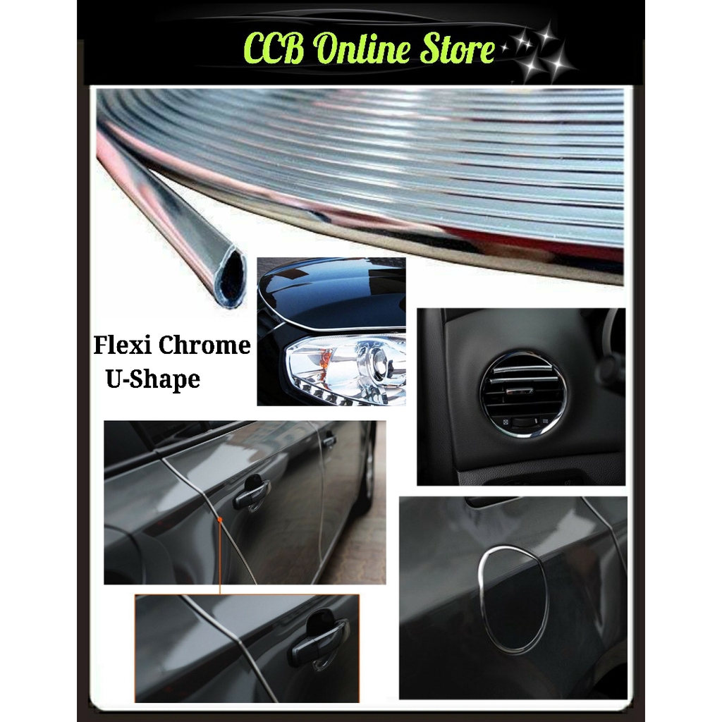 u shaped chrome trim