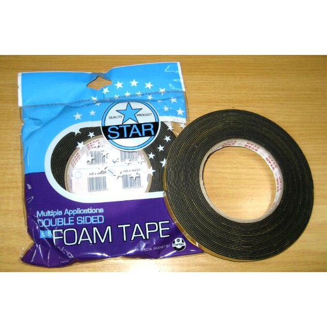 Star Double Sided Foam Tape Black White 18mm 24mm Shopee Malaysia