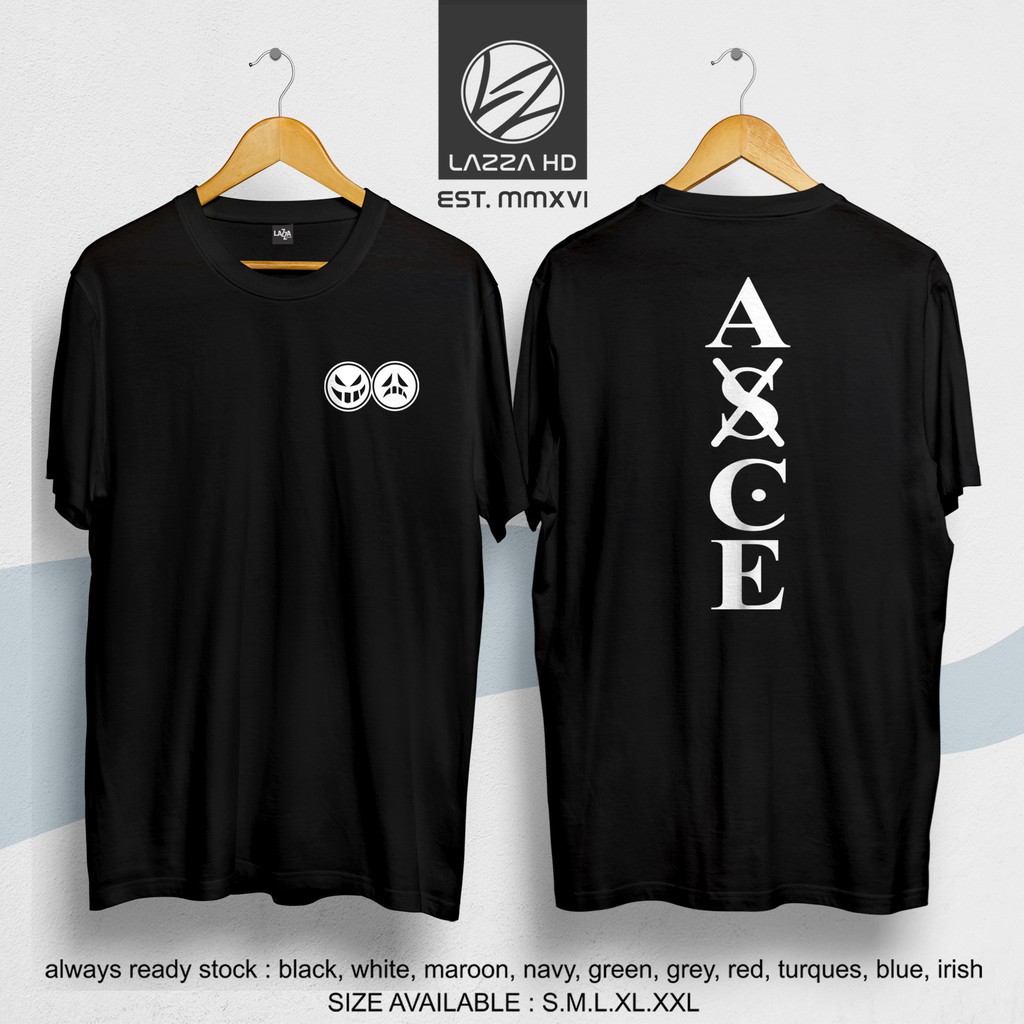 T Shirt Shirt Tshirt Distro Anime One Piece Shirohige Ace Simple Rose Shopee Malaysia