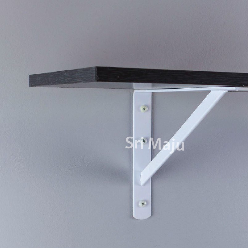 Sesiku L Untuk Lekat Papan Hiasan Dinding White Coat Wall Shelf L Bracket Wall Mount Rack Support Iron L Tiada Papan Shopee Malaysia