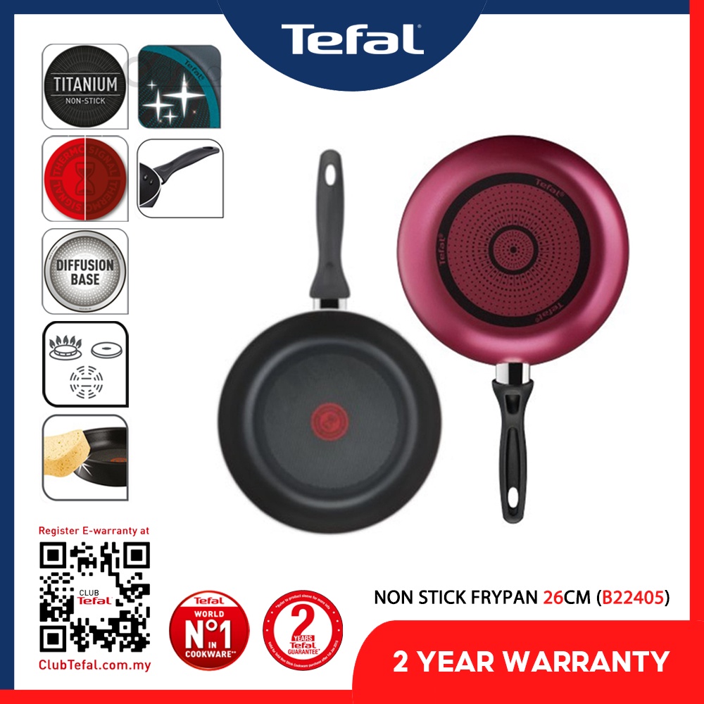 Tefal Light & Clean 26cm (B22405)/ 30cm (B22407) Non-stick Deep Frypan ...