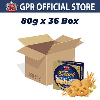 Image of 【Carton Deal】GPR Royal British Butter Cookies 80g x 36 box Biscuit Biskut Wedding Doorgift 001Ctn
