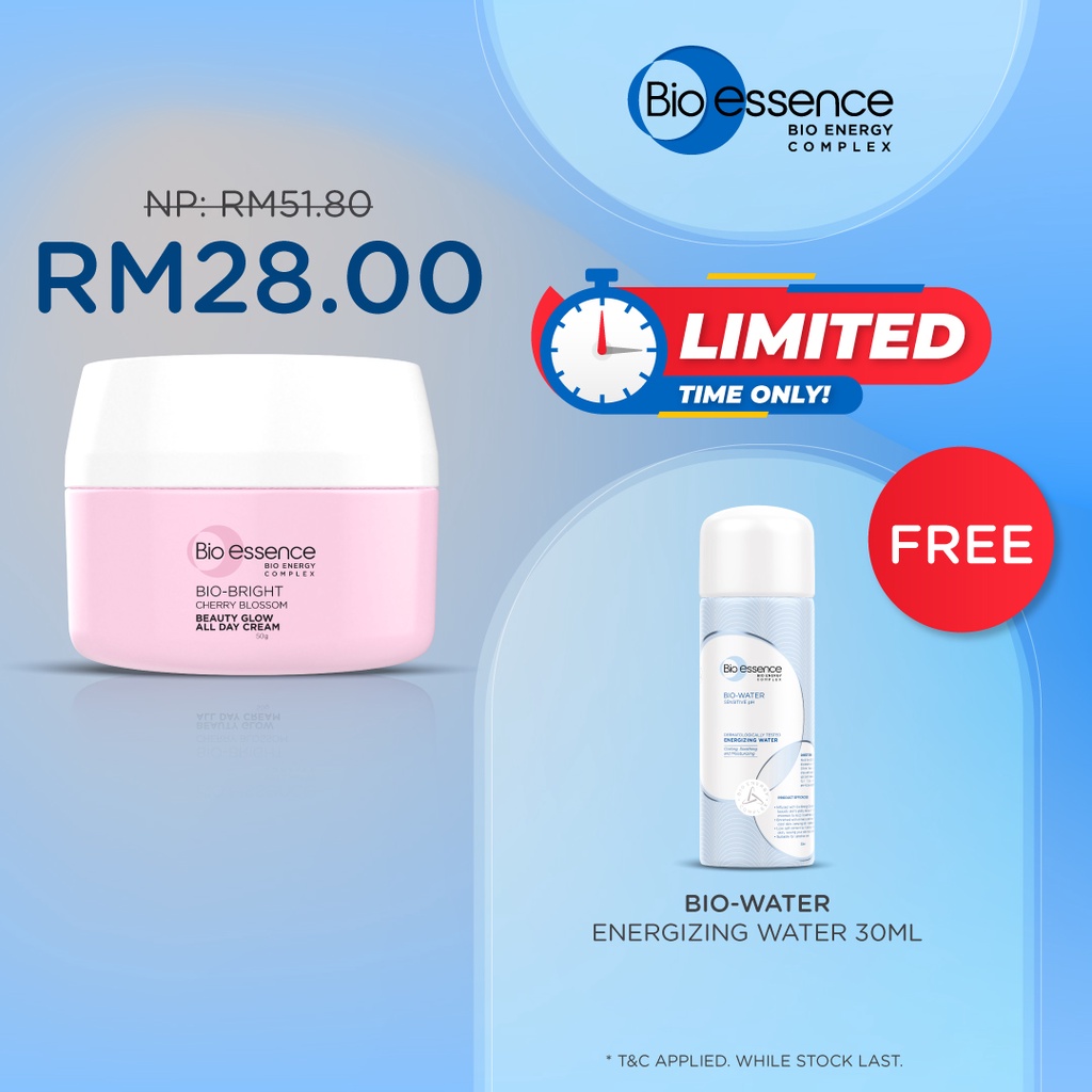 Bioessence BioBright All Day Cream 50g + Energizing Water (30ml