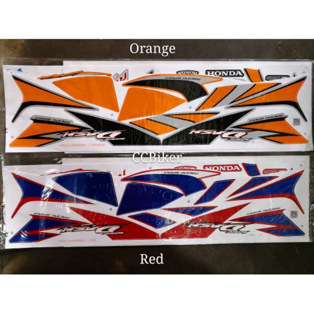 Honda Wave110 Dash Rsr 1 Body Sticker Shopee Malaysia