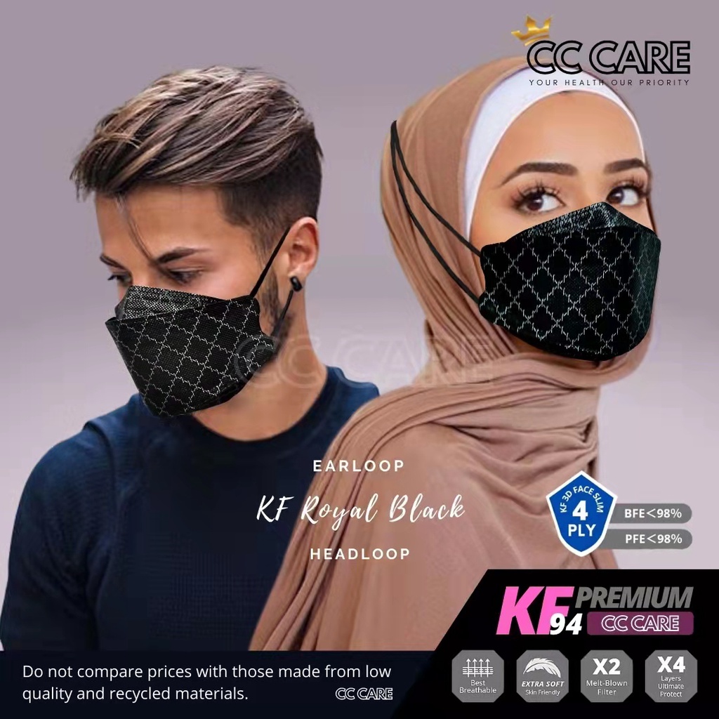 💥SALES💥50pcs Hijab KF94 High Quality 4Ply Face Mask / Headloop 3ply