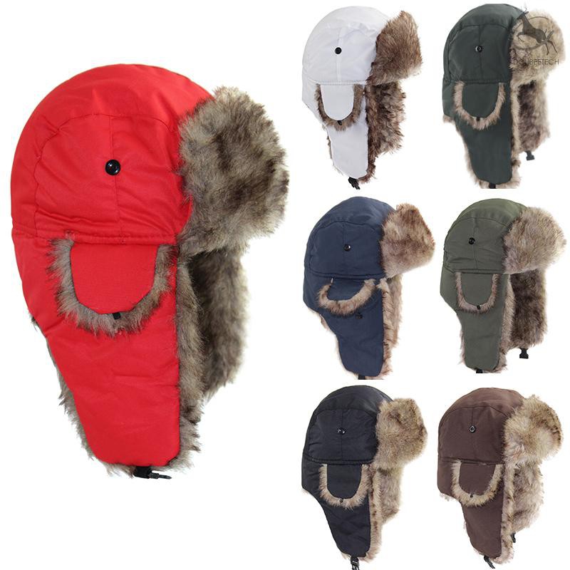 russian style winter ear flap hat