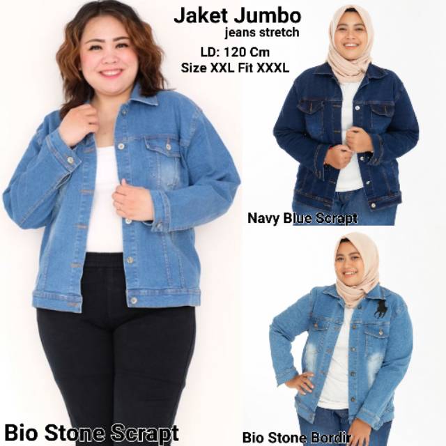 jaket jeans big size