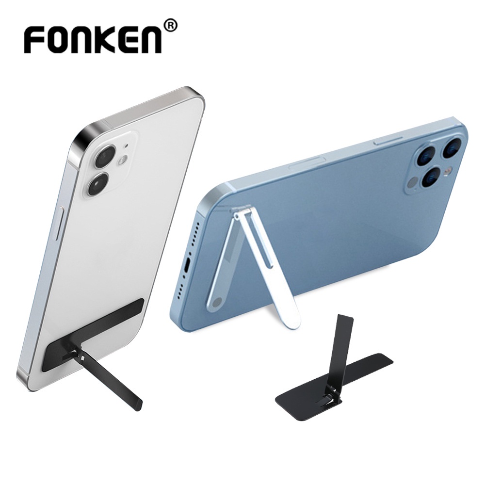 Fonken Ultra-thin Invisible Mobile Phone Stand Desktop Support Metal Phone Holder Foldable For Phone Samsung Huawei Xiaomi