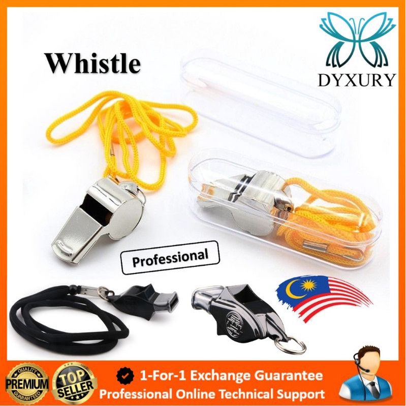 Premiun Stainless Steel Whistle Metal Referee Whistle Loud Sound Wisel Pengadil Peliut Logam Keluli Tahan Karat Sukan 哨子