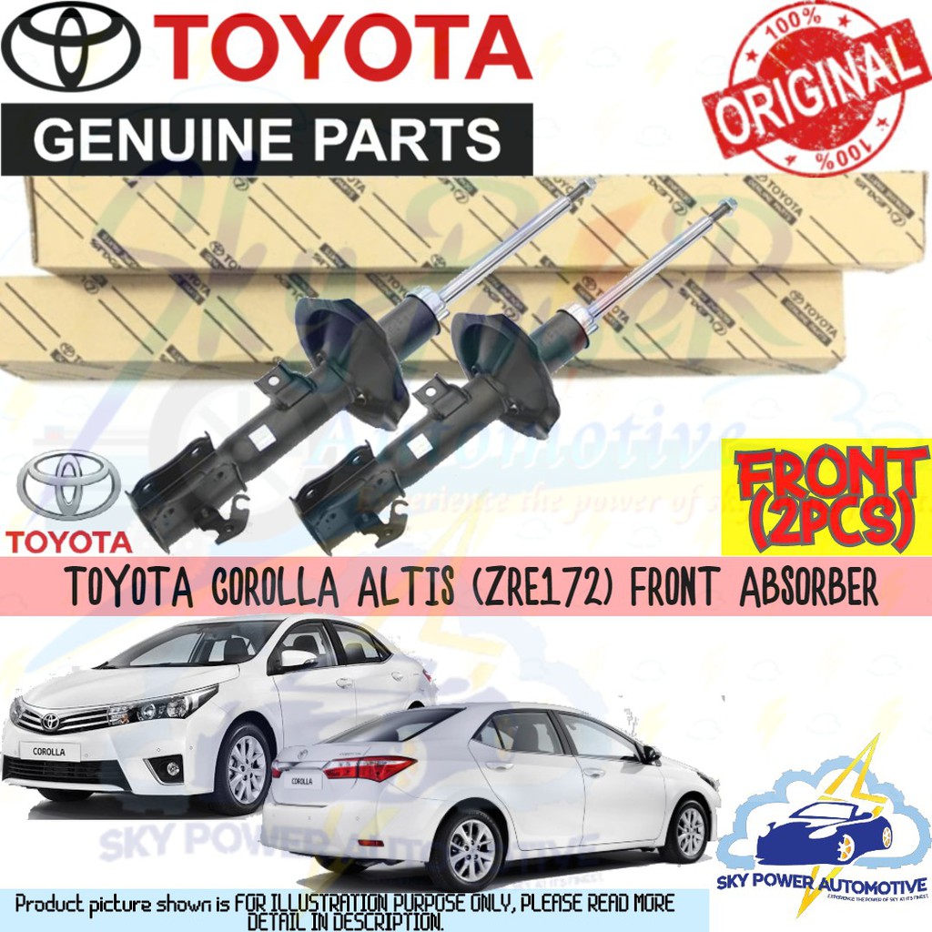 TOYOTA COROLLA ALTIS ZRE172 (2014) 100 ORIGINAL (GENUINE) SHOCK ABSORBER (FRONT 2PCS) Shopee