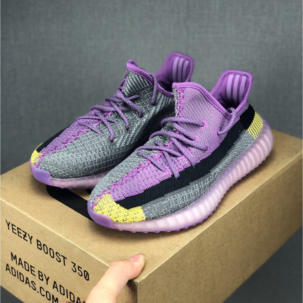 Adidas Yeezy Boost 350 V2 6 Purple angel black soul hollow black coconut  running shoes FU9006 | Shopee Malaysia