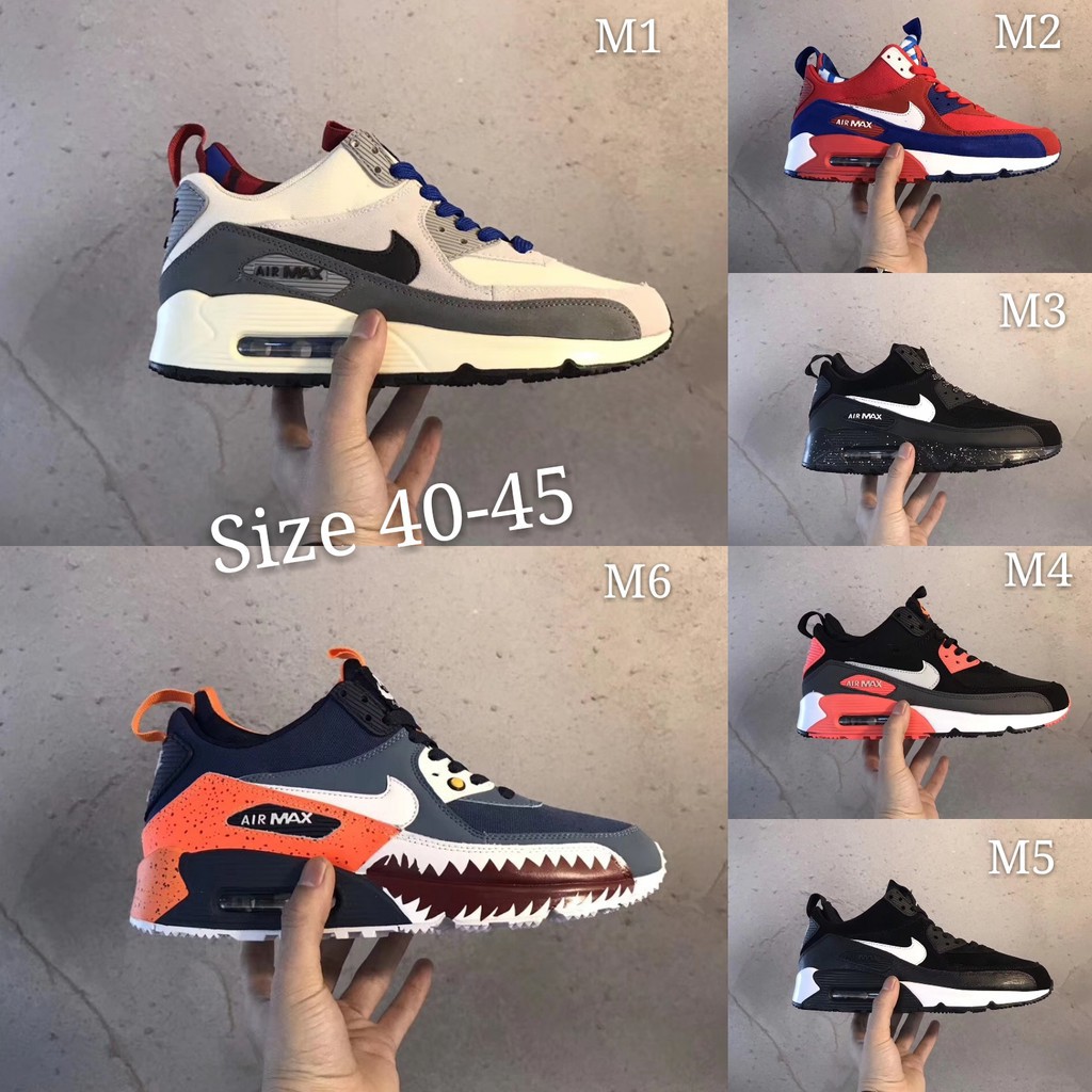 100% Authentic 2018 Fashion Nike Air Max 90 Mid Winter men casual running  shoes | Shopee Malaysia