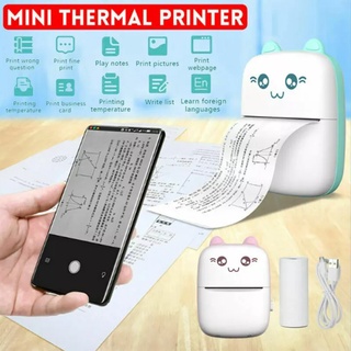 Mini Portable Thermal Printer Paper Photo Pocket Thermal Printer 57 Mm Printing Wireless Bluetooth Android IOS Printers