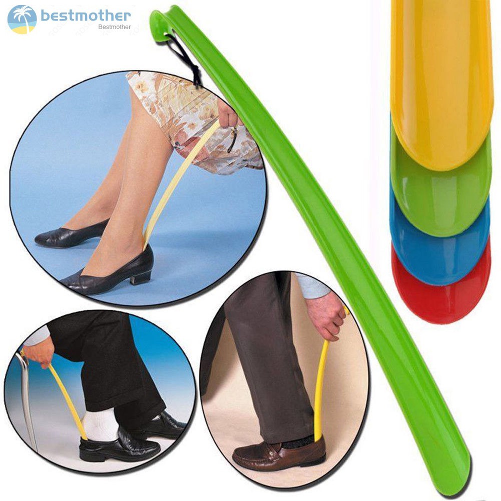 PerGrate Durable Plastic Shoehorn Handle Long Shoe Horn Stick for Hotel at Home 42CM 1pc 